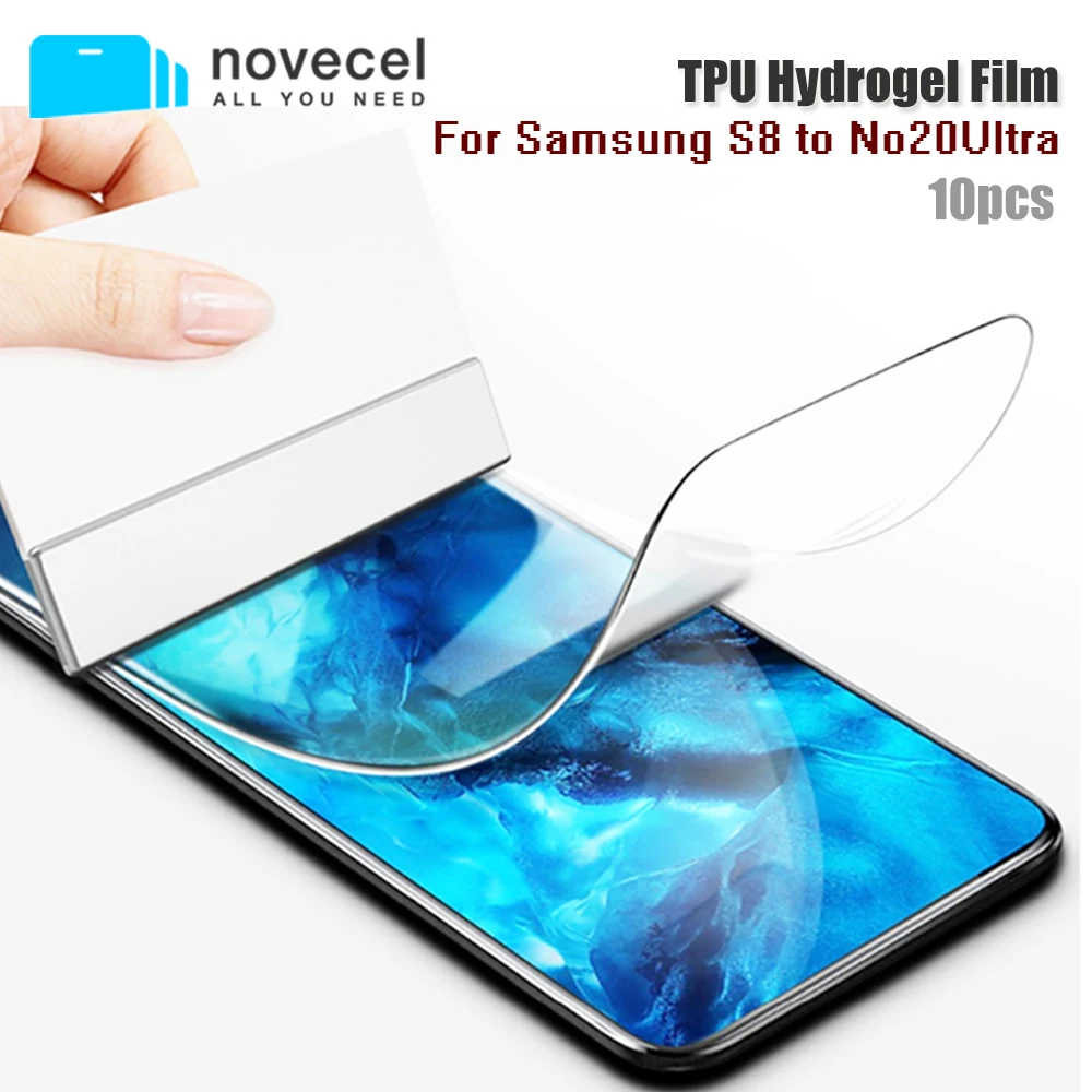 

10pcs Soft Full Cover Screen Protector For Samsung Galaxy S22 S21 S20 Note20 Ultra Back Membrane Front Flexible Hydrogel Film