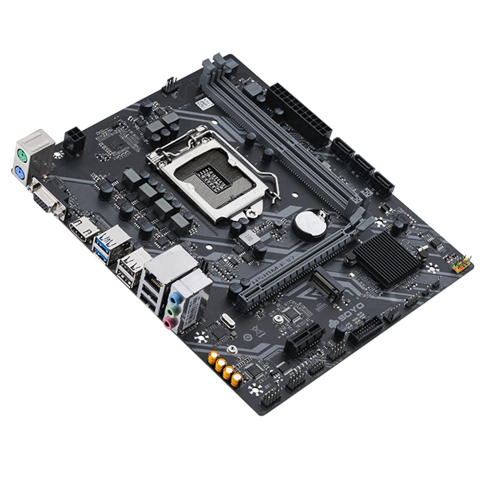 Новая материнская плата SOYO H510M-F USB3.1 LGA1200 M-ATX SATA 3 0 PCI-E с поддержкой intel 10-го/11-го ядра