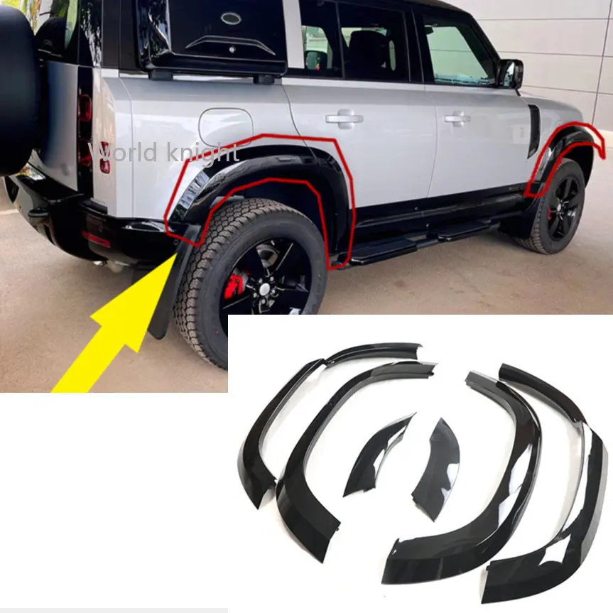 

Наклейка на колесо для защиты бровей, декоративный Комплект для защиты бровей от царапин для Land Rover Defender 110 2020 2021