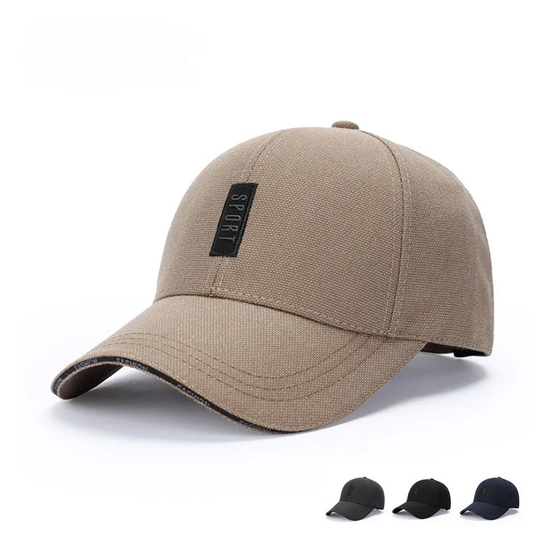 

High-end Men's Baseball Cap In Spring and Autumn Korean Letters Leisure Sun Shading Duck Tongue Hat for Middle-aged and Elderly