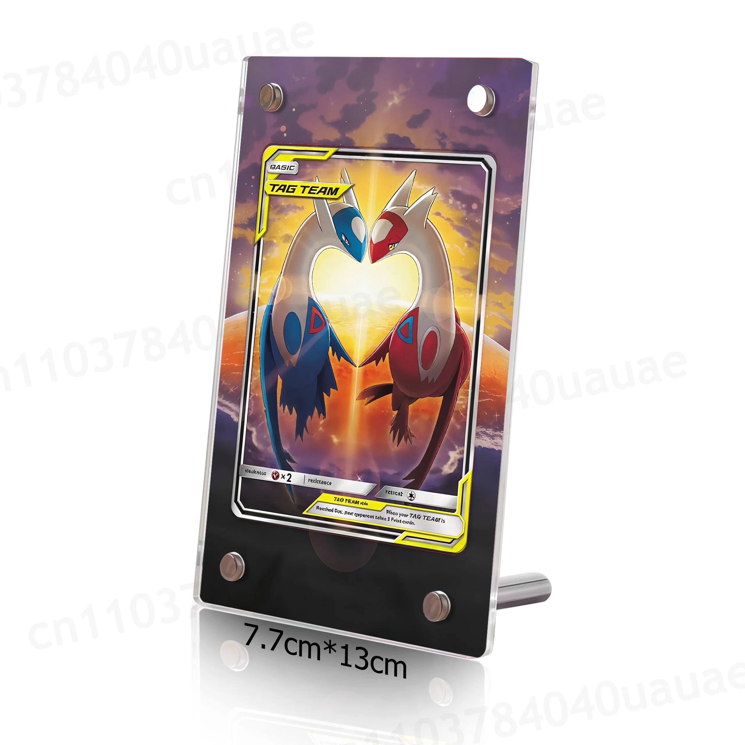 Фото Коллекционные карты Ptcg Magikarp Latias Mew Card Кирпичная фоторамка Карточная кирпичная рамка Акриловая стойка для дисплея Украшение рабочего стола №3