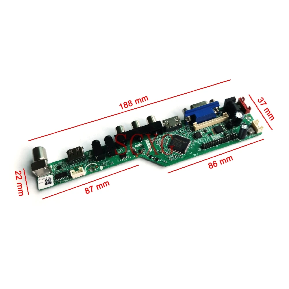 Плата контроллера ЖК-драйвера Fit LP133WD2-SLB1 аналоговый ТВ-сигнал 1600 900 VGA AV USB
