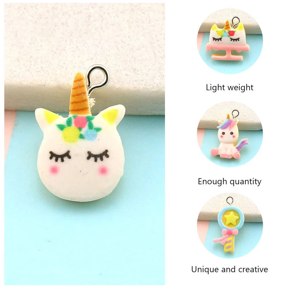 20 Pcs Party Supplies Mini Resin Animals Jewelry Charm Cartoon Pendants Manicure DIY Charms Fashionable
