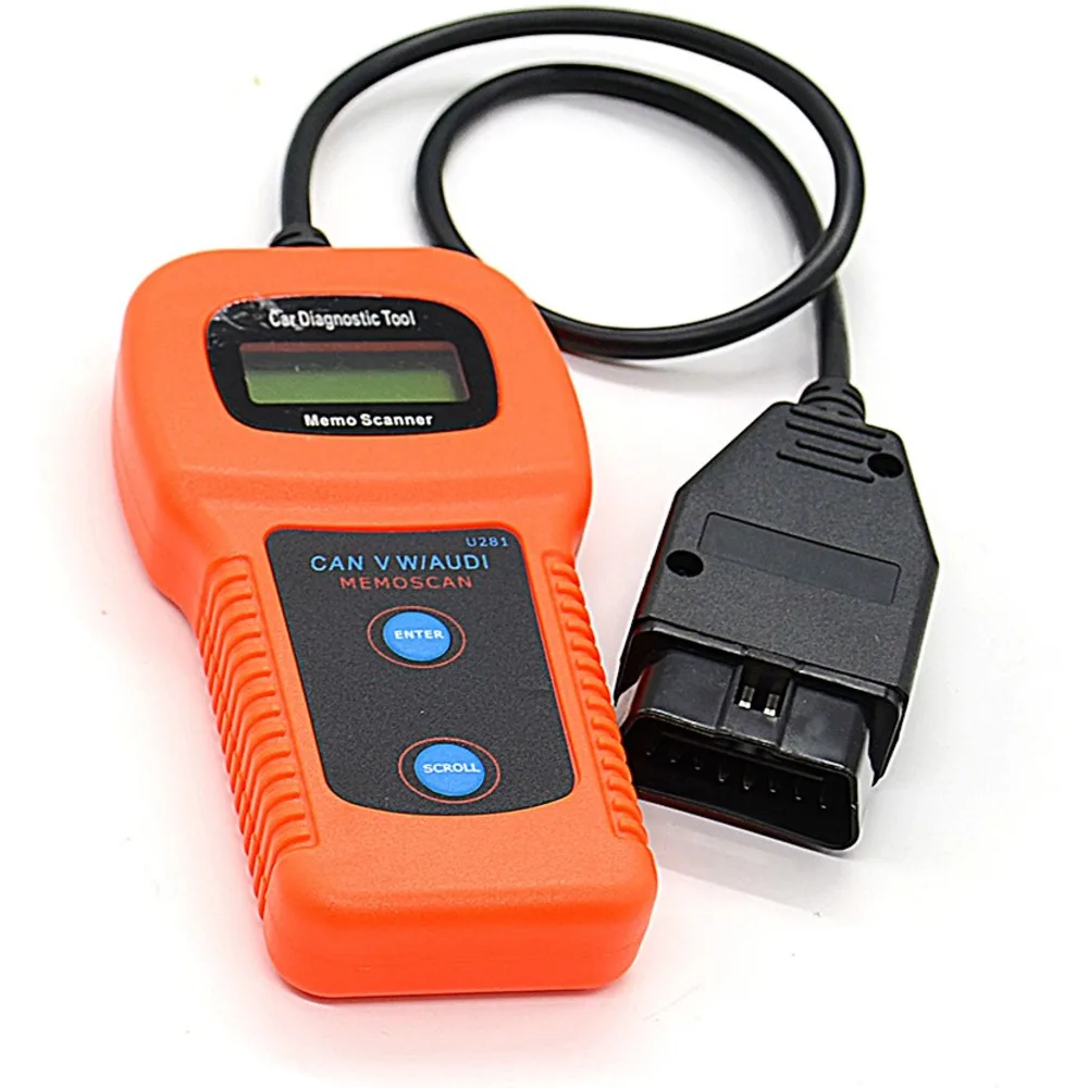 OBD2 OBDII Memo сканер U281 считыватель кодов считывание и стирание кода неисправности диагностический инструмент U281 считыватель кодов CAN-BUS сканер