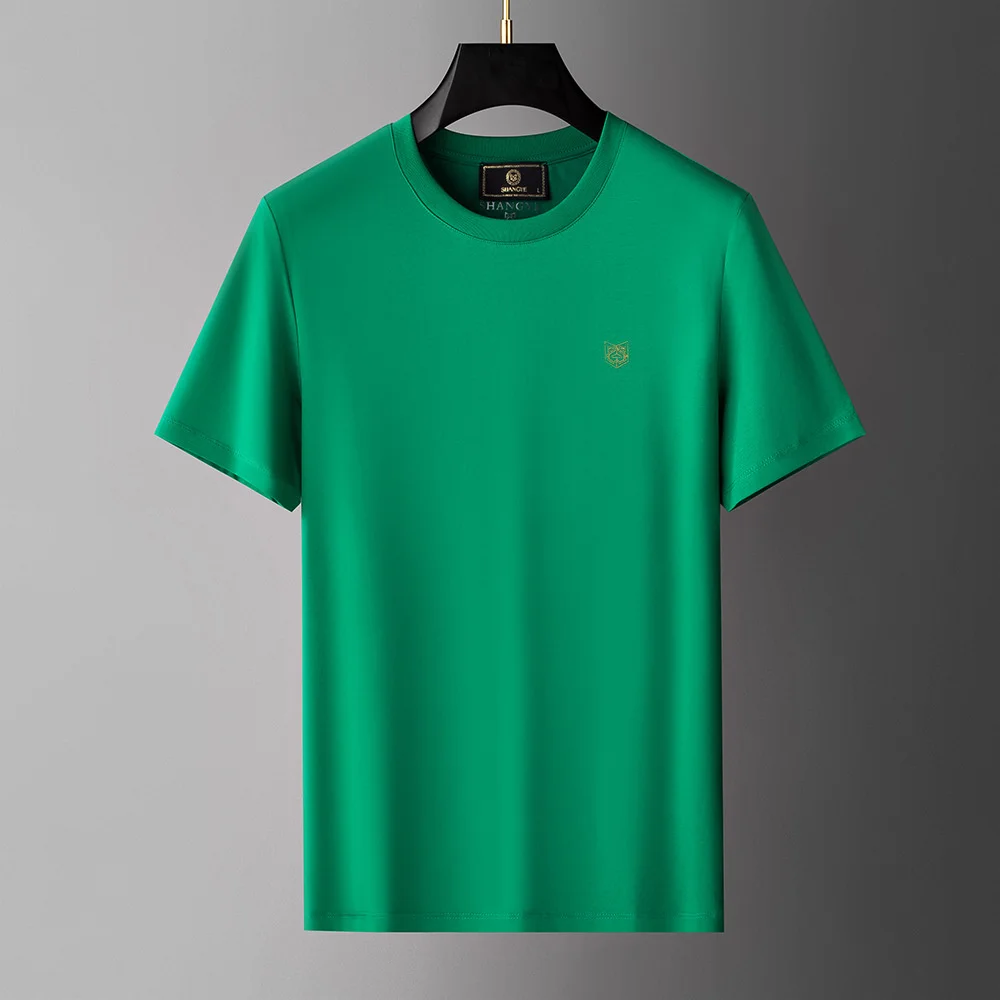 

Футболка мужская летняя из вискозы, с коротким рукавом и круглым вырезом