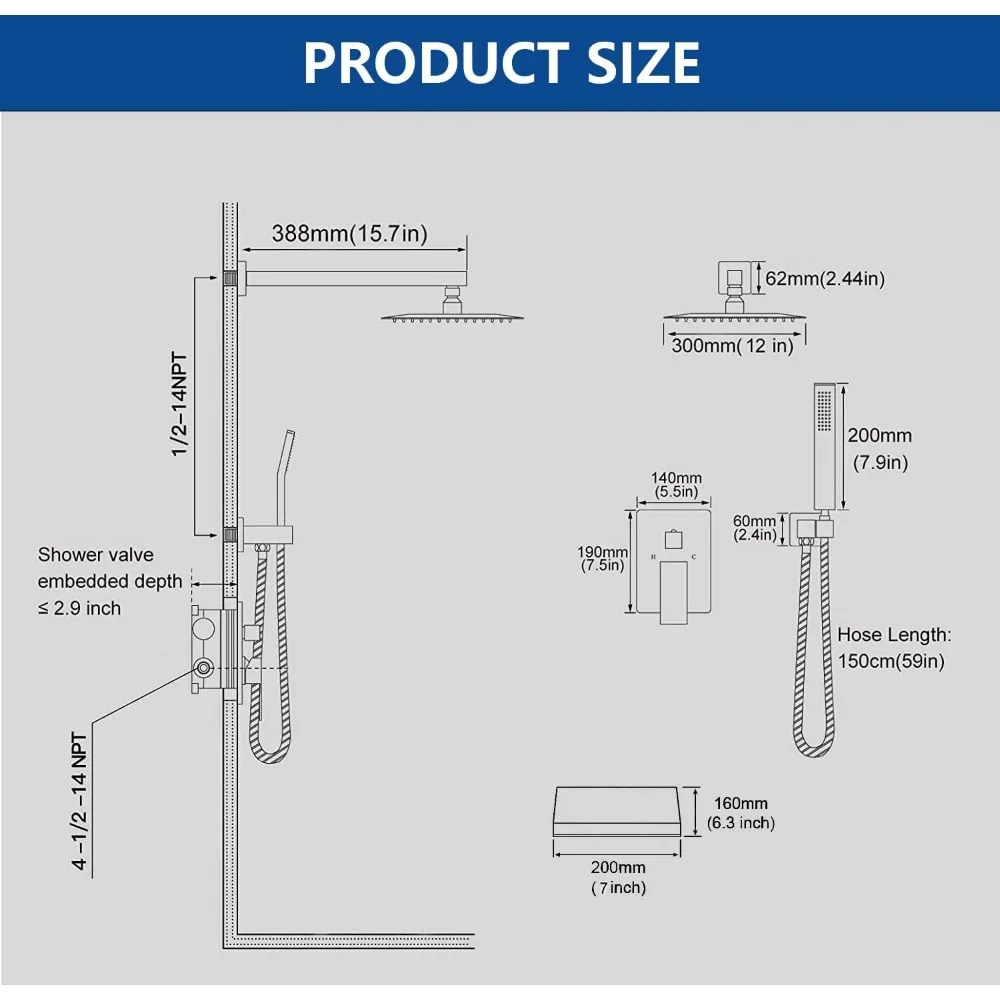 Душевая система с носиком для ванны набор настенным краном ванной комнаты