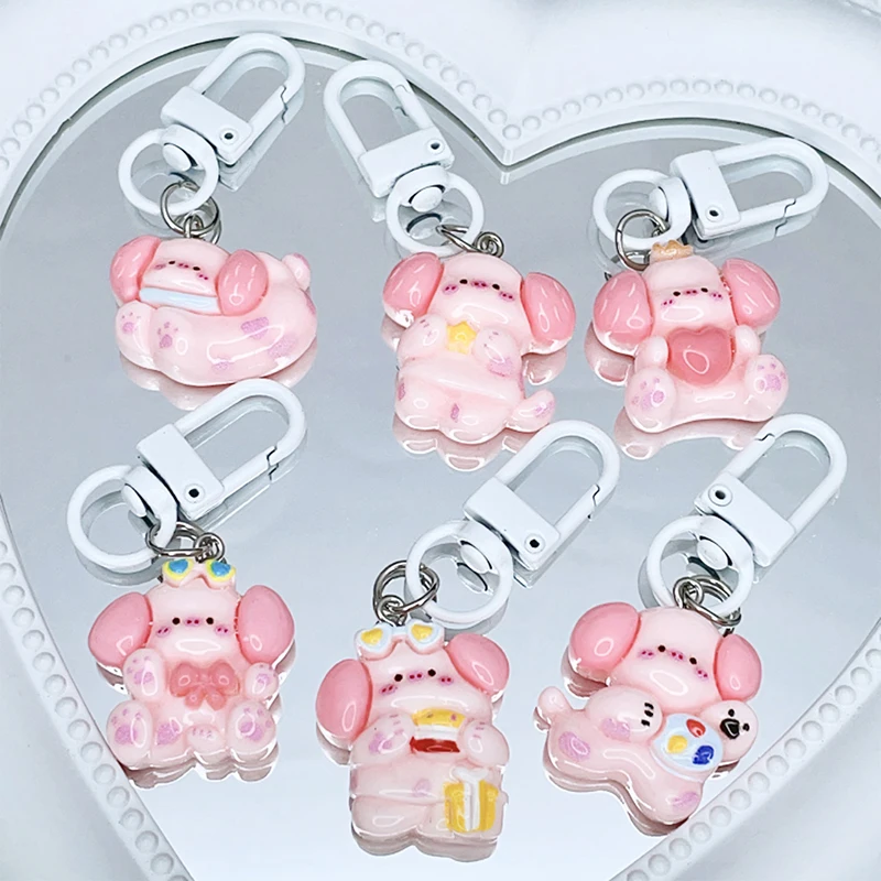 Креативная розовая подвеска в виде Свинки рюкзака наушников брелка для