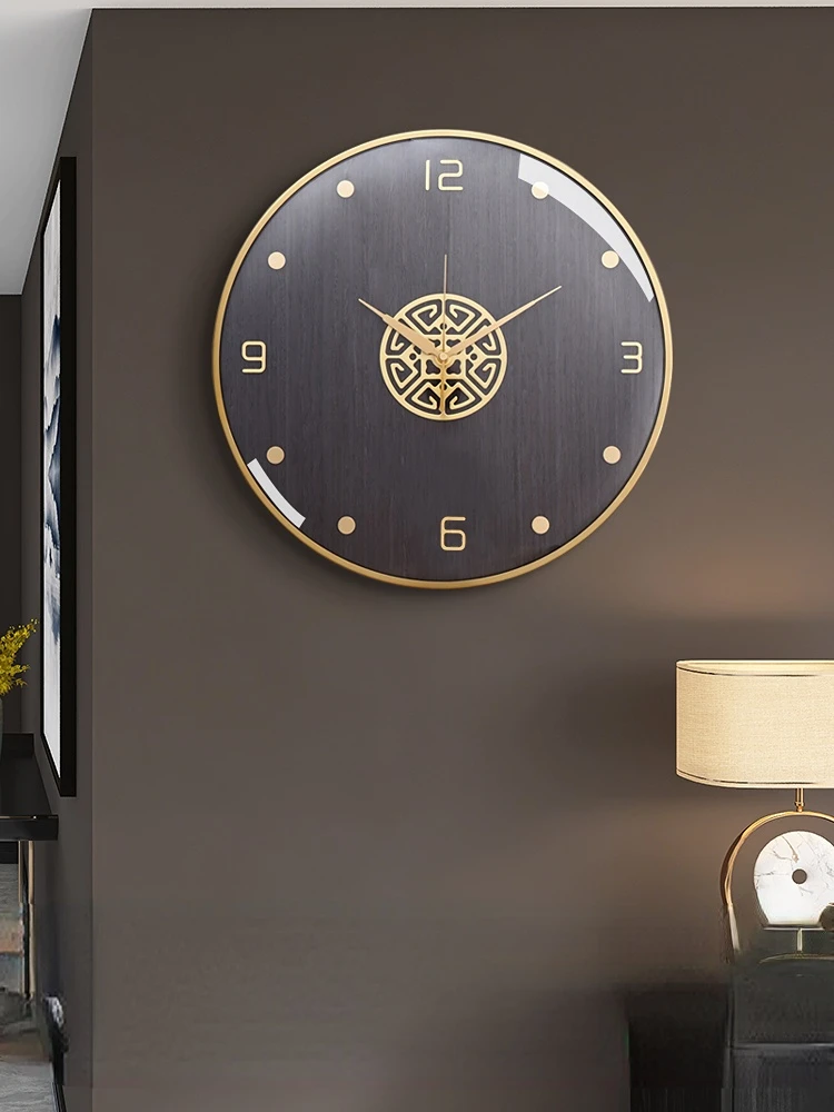 

Новые китайские простые настенные часы, домашние настенные часы для гостиной, модные современные зеркальные бесшумные часы