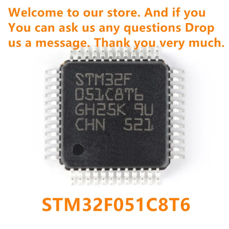 

Original Authentic STM32F051C8T6 LQFP-48 ARM STM32F051 Cortex-M0 32-bit Microcontroller -MCU