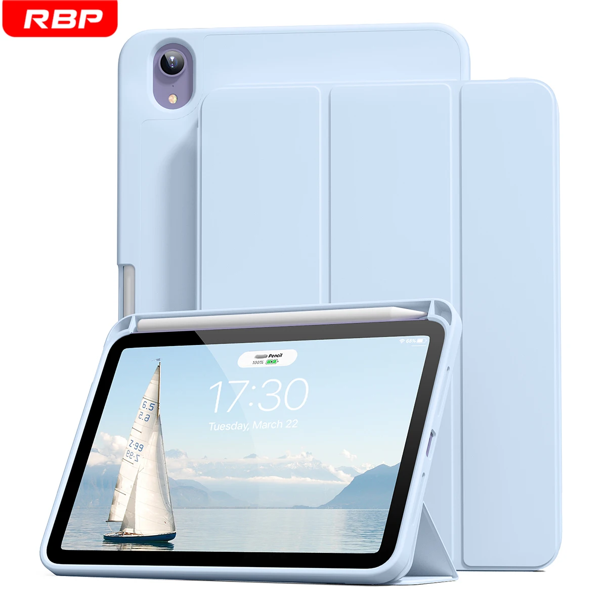 

Чехол для 2021 iPad 10,2 7 8 9 поколения Mini 6 2021 Pro 11 12,9 Air 4 /5 2022, умный чехол с держателем для карандашей
