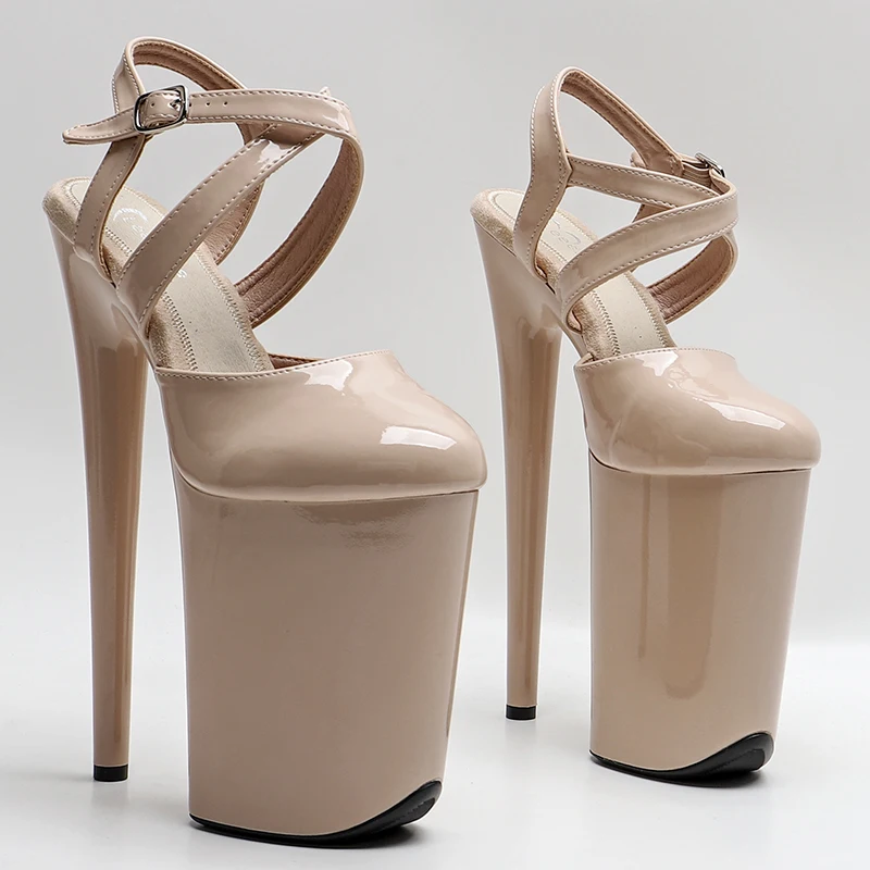 Leecabe/9 дюймов лакированные босоножки из искусственной кожи с закрытым носком