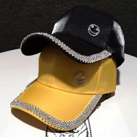 fashion brand diamond silk satin baseball cap for women summer outdoor sun protection hat 2022 spring casual snapback hats