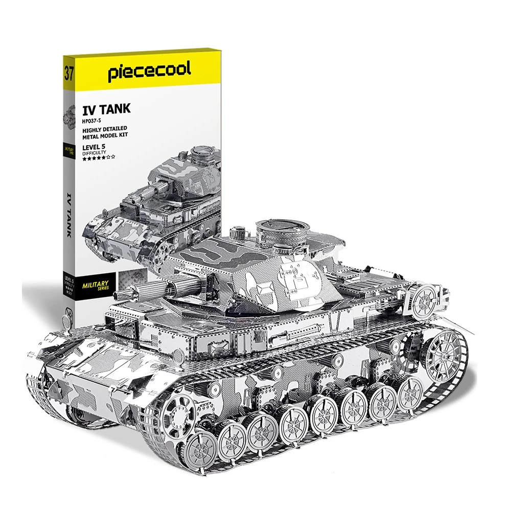 

Горячая Распродажа головоломки производители военной серии Tank IV детские игрушки WW2 немецкий № 4 Танк 3d металлический пазл для взрослых