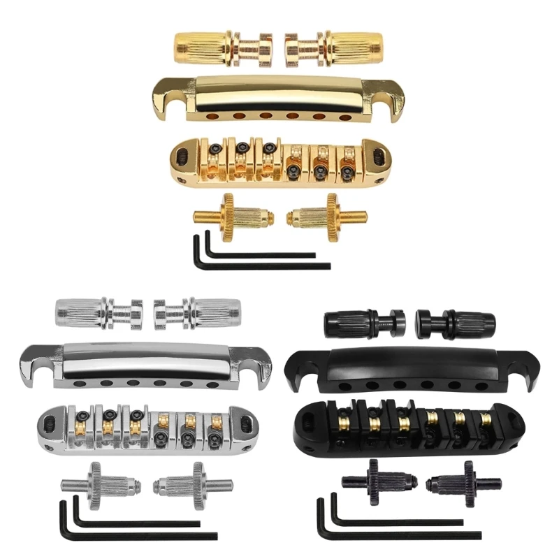 

1 комплект 6-струнной гитары Tune O Matic Bridge и хвостовика со стойками для сменных аксессуаров для электрогитары