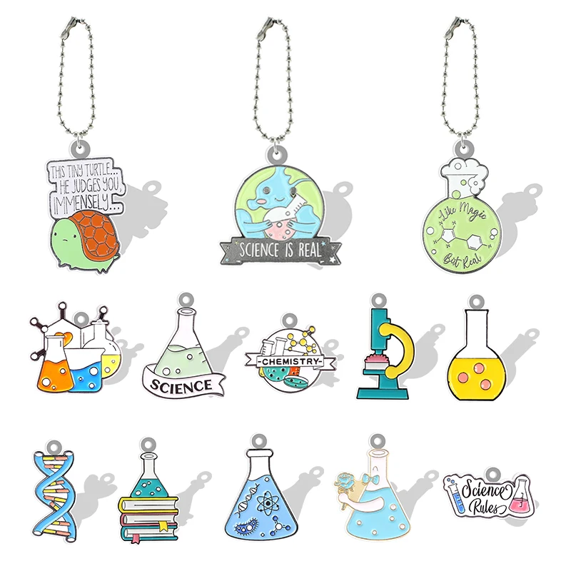 Брелки для ключей Love π Pi Chemical, акриловые подвески, брелок для ключей для мальчиков, детей, Будьте счастливы, я хорошо с математическими ювелирными изделиями QHX62