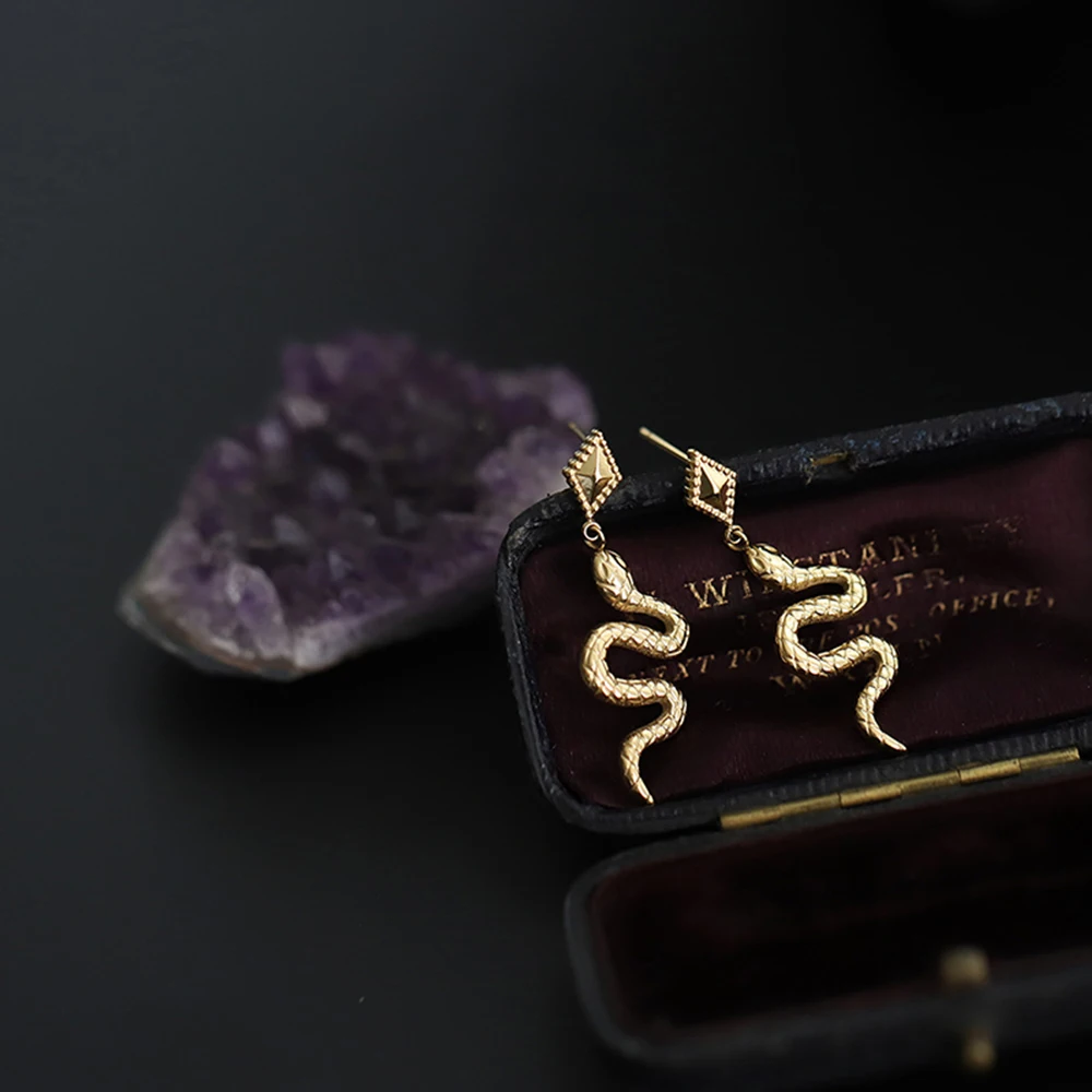 Серьги-гвоздики женские из нержавеющей стали под золото 18 К