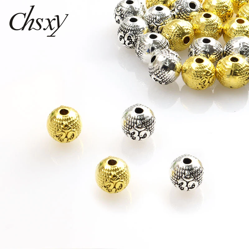 10pcs 7.3*7.6MM Yoga OM Alloy Spacer Bead Charms Gold Silver Color Sphere Loose Bead Jewelry Making Bracelet Accessory Wholesale