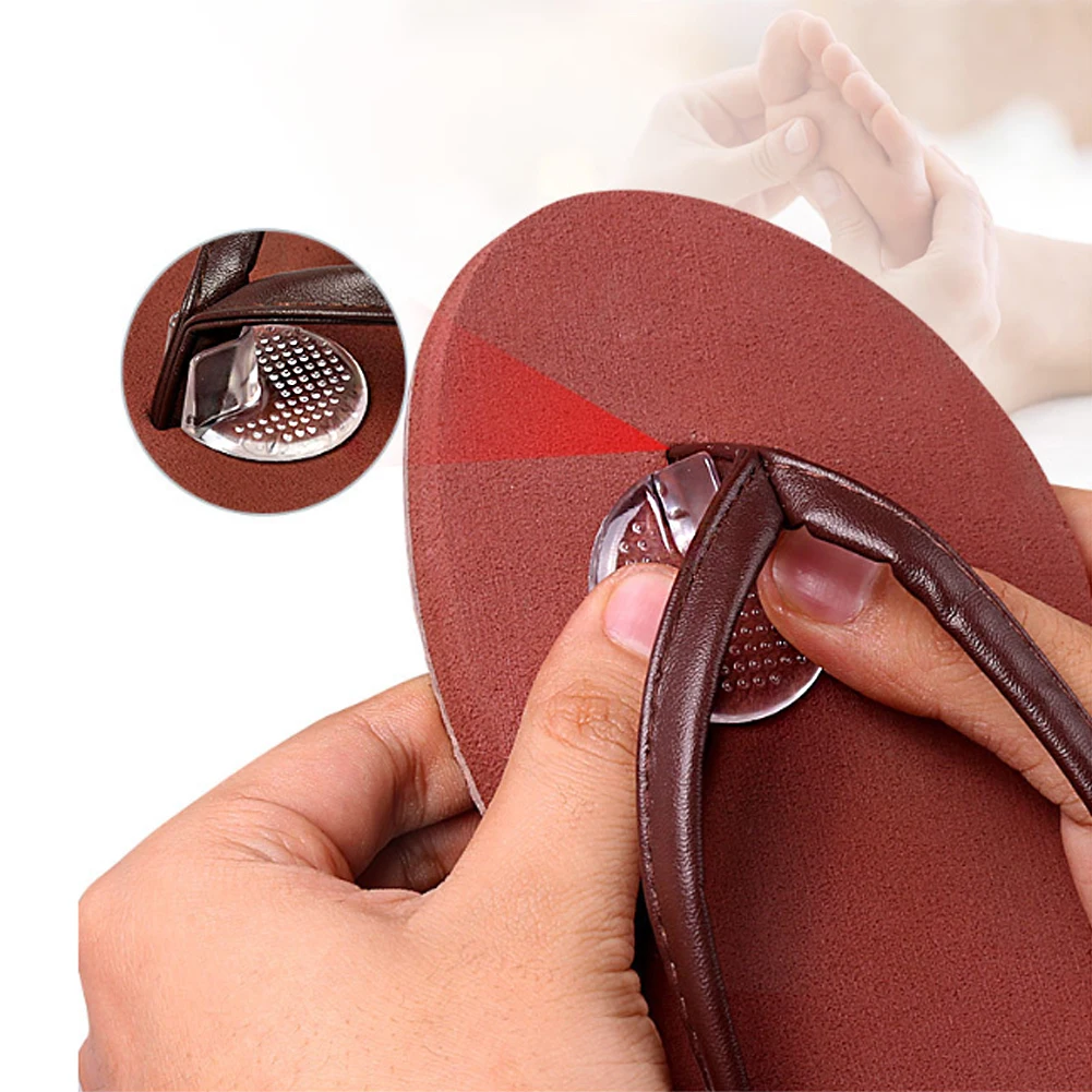 

1Pairs Invisible Flip Flop Sandal Forefoot Pad Silicone Slip Resistant Half Yard Heel Pad Toe Separator Pad Massage Insert
