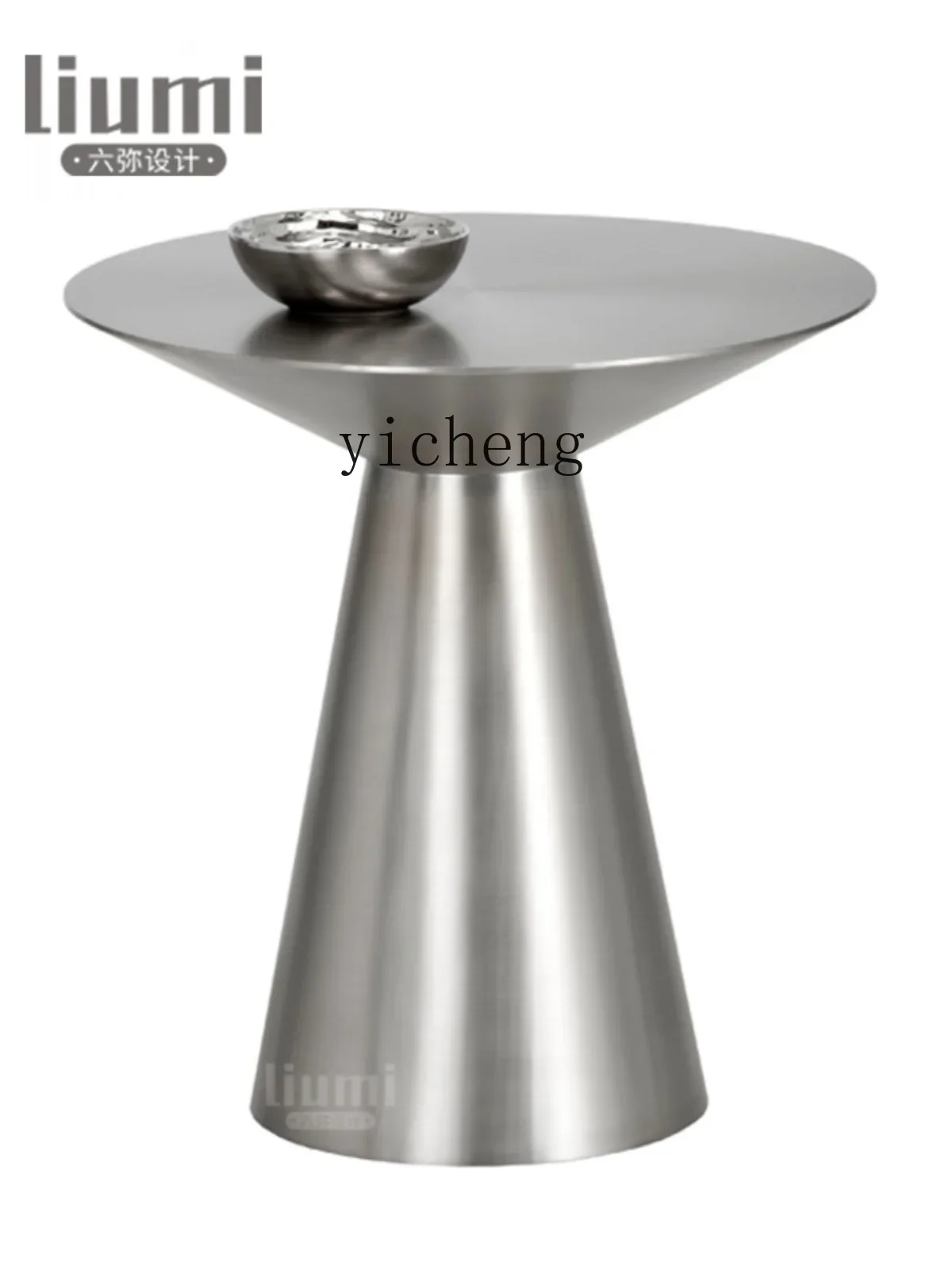 Маленький кофейный столик XL Nordic modern из нержавеющей стали с титановым покрытием