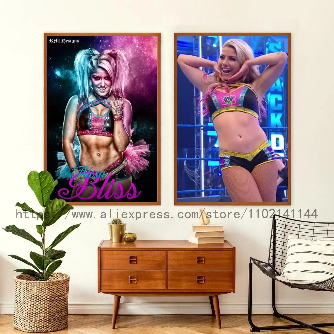

Alexa Bliss Singer Decoration Art Poster Wall Art Personalized Gift Modern Family bedroom Decor Canvas Posters
