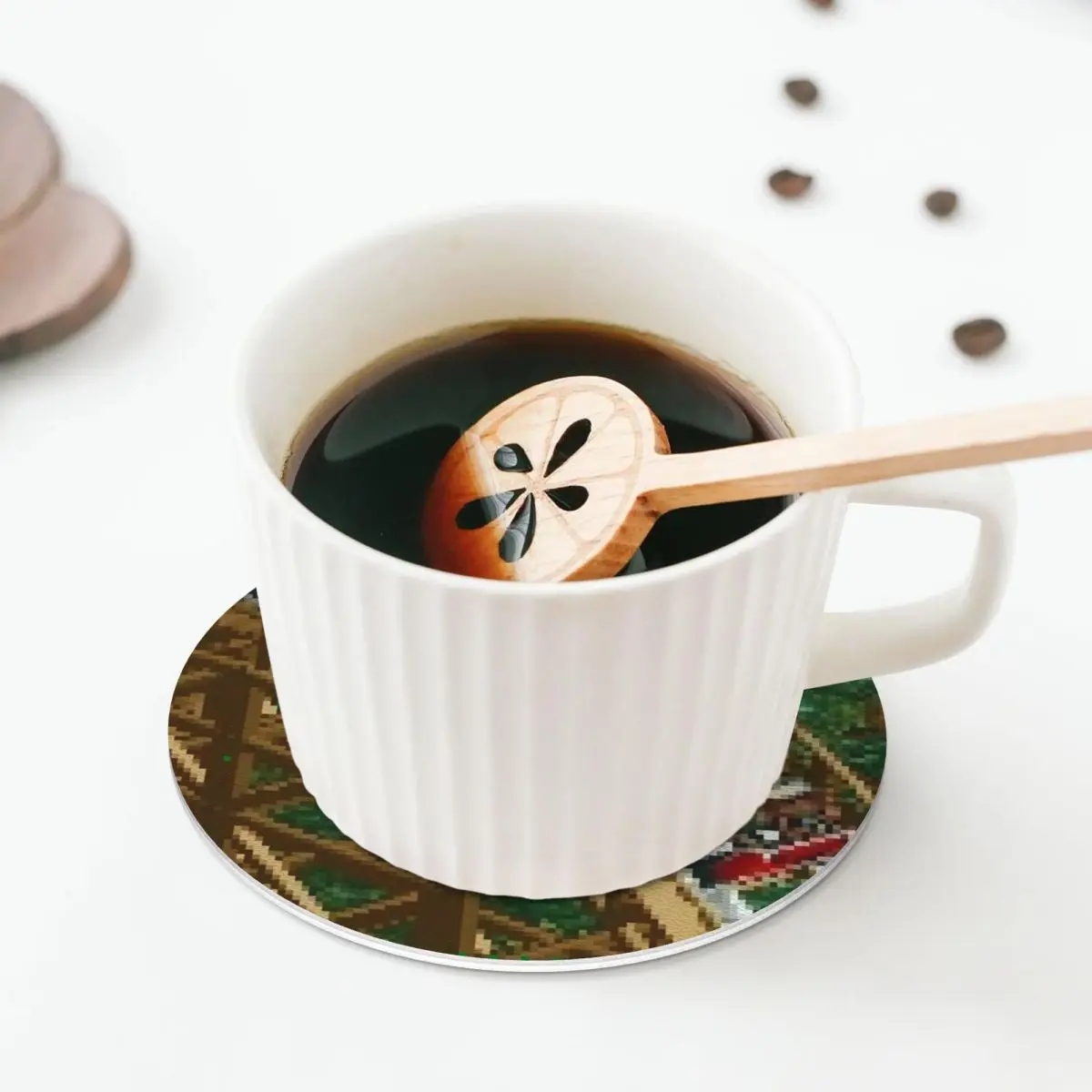 Кожаные подставки для кухни RollerCoaster Tycoon RCT 1 (4 шт.)