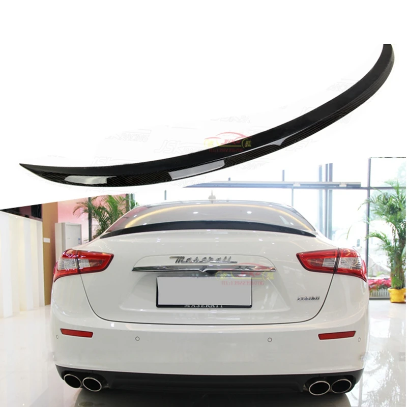 Фото Задний спойлер из углеродного волокна для Maserati Ghibli, крыло багажника, Wald Style 2014-2017- UP №2