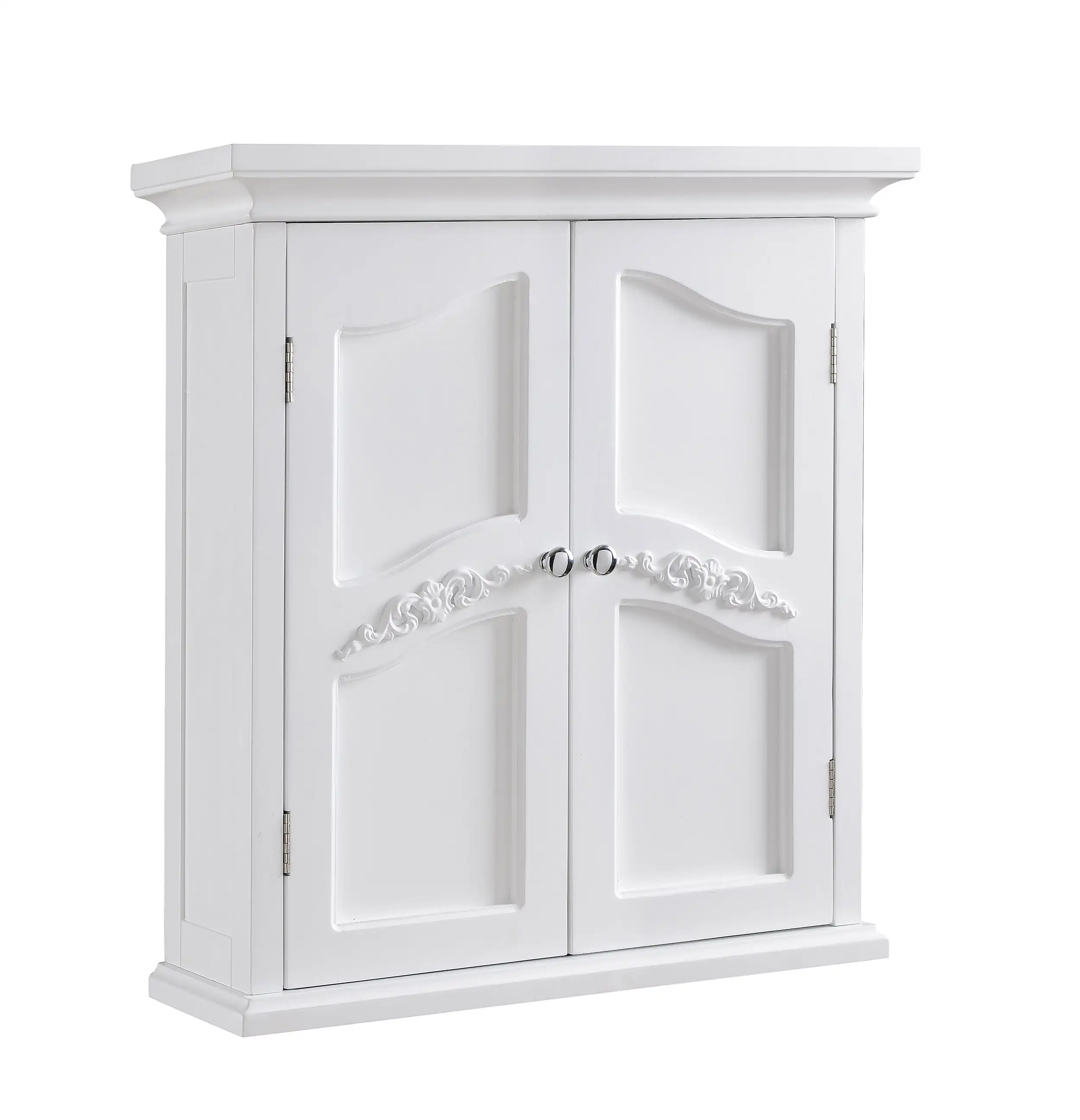 

Teamson Home Versailles Wooden Wall Cabinet with 2 Shelves, White