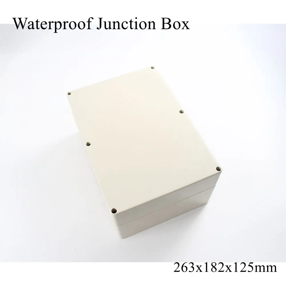 Распределительная коробка 263x182x125 мм, IP65, водонепроницаемый пластиковый корпус из АБС-пластика, чехол для инструмента, наружное подключение кабеля, электрический