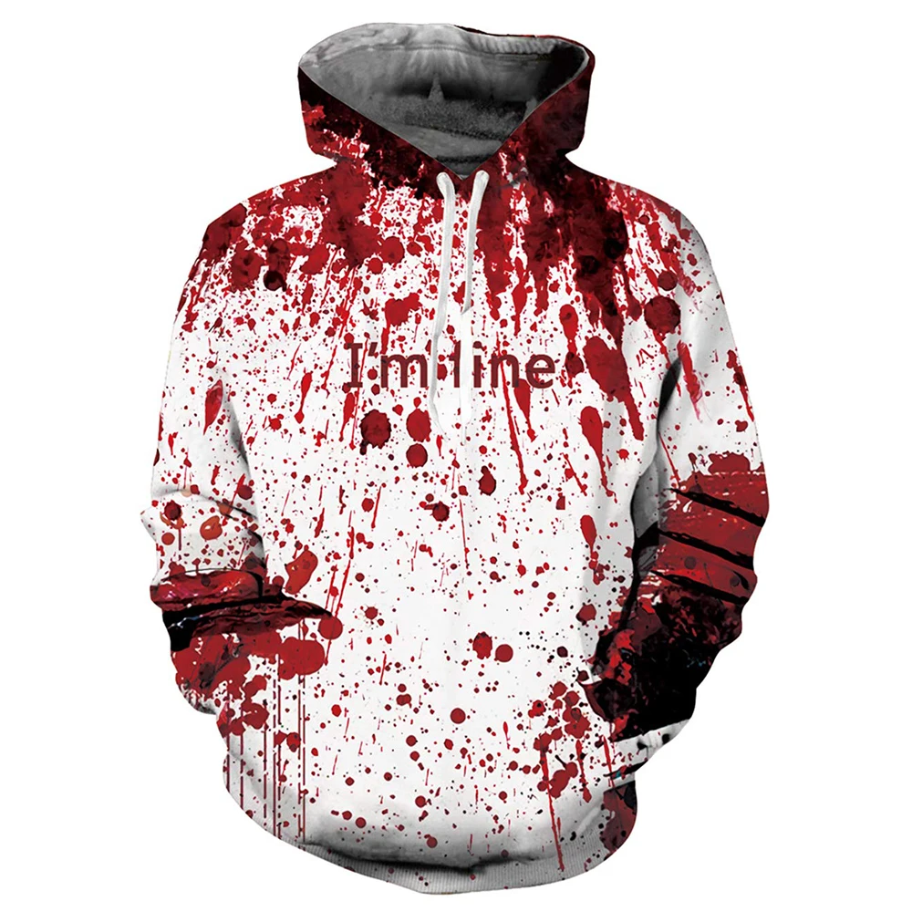 

Bleeding Skull 3D Hoodie Full Print Hooded Men's Sweatshirt Neutral Street Wear Pullover Casual Sportswear