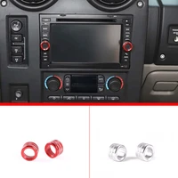 for 2003 2007 hummer h2 aluminum alloy red car styling volume media adjustment knob ring cover sticker car interior accessories