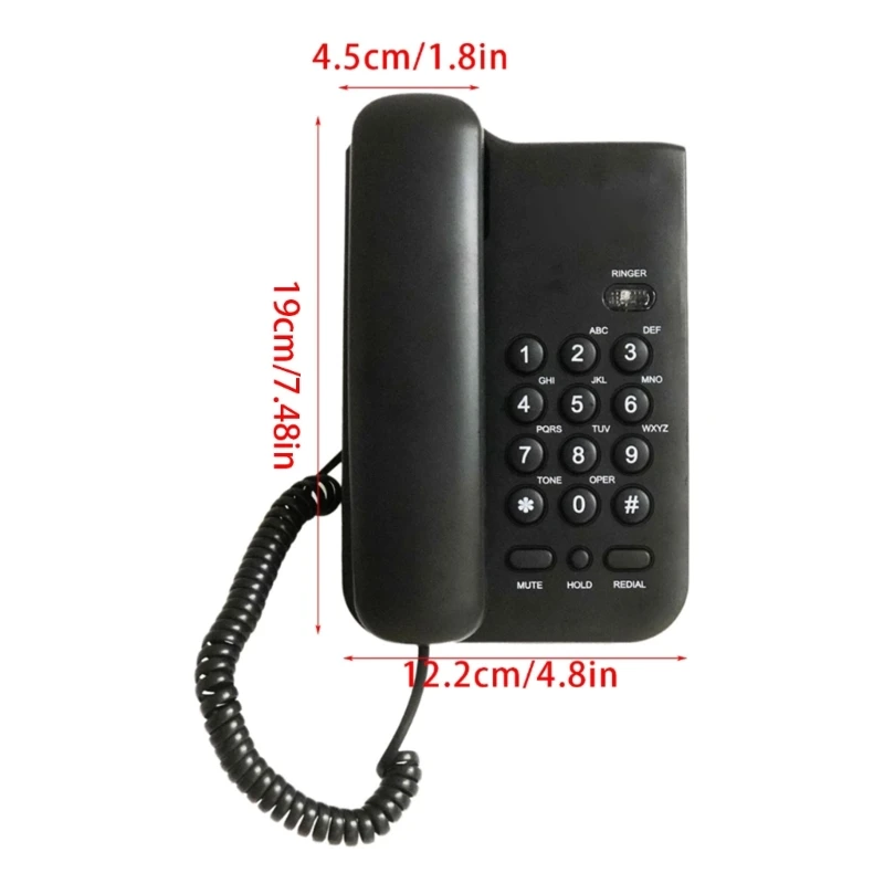 Стационарный телефон Проводной настольный с большими кнопками для пожилых людей