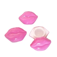 53050pcs 10g plastic cosmetic cream containers with pink lip shapeempty makeup sample jars wholesalelip balm pot jar