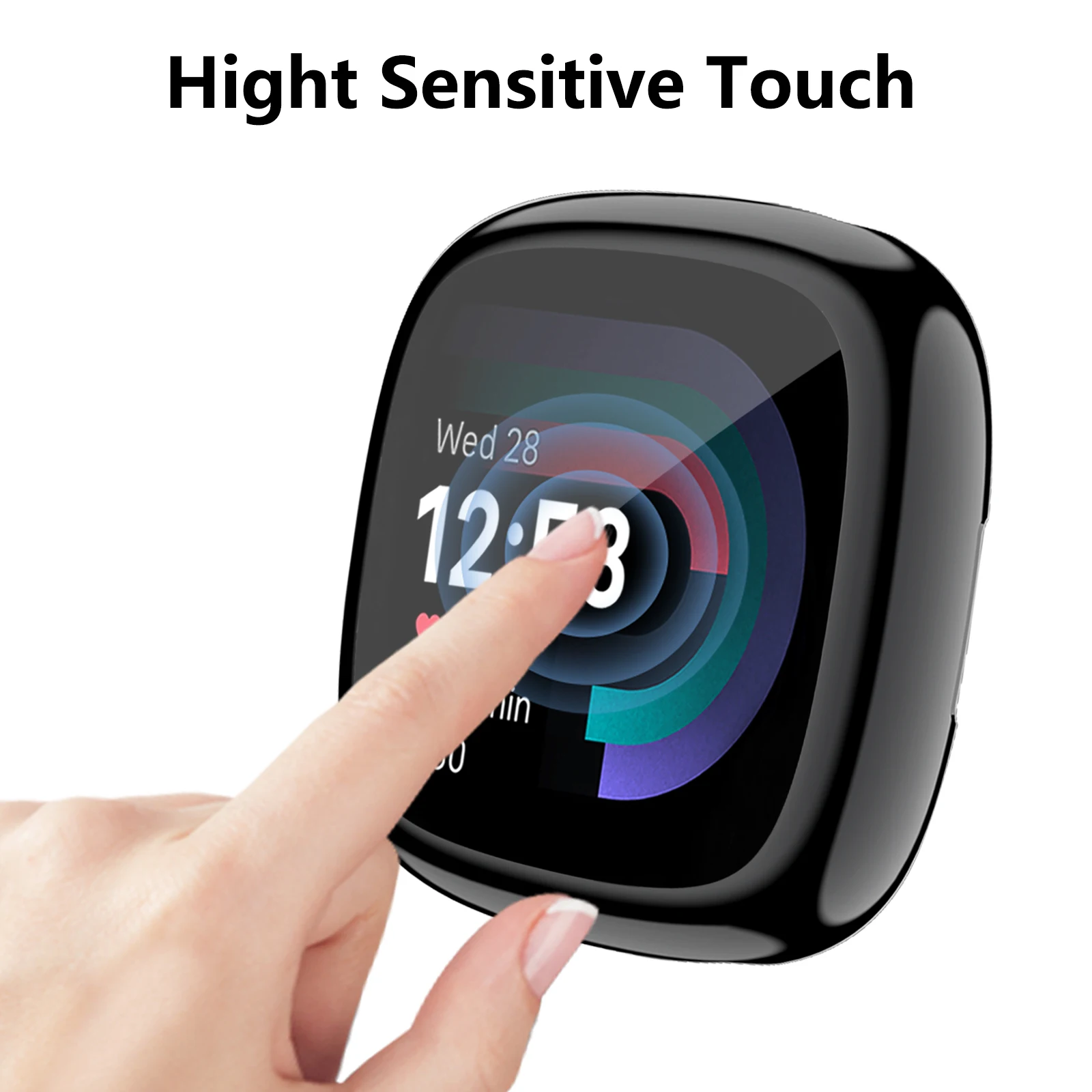 Soft TPU Full Cover Case For Fitbit Versa 2/Versa 3/Versa 4 Screen Protector Case Plated Bumper Cover For Fitbit Sense 2/Sense