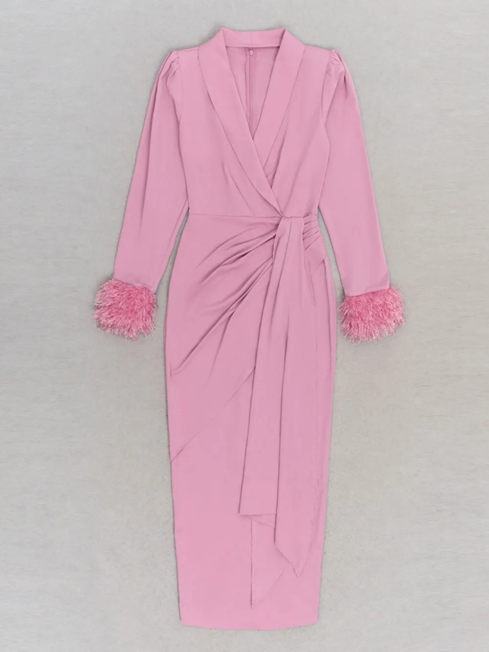 Женское элегантное платье с откидным воротником облегающее длинное длинным