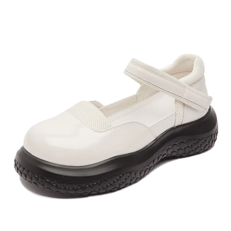 

Туфли Мэри Джейн, женская обувь на толстой подошве, Новинка лета 2022, женская модная Ретро обувь из натуральной кожи для девушек и студенток