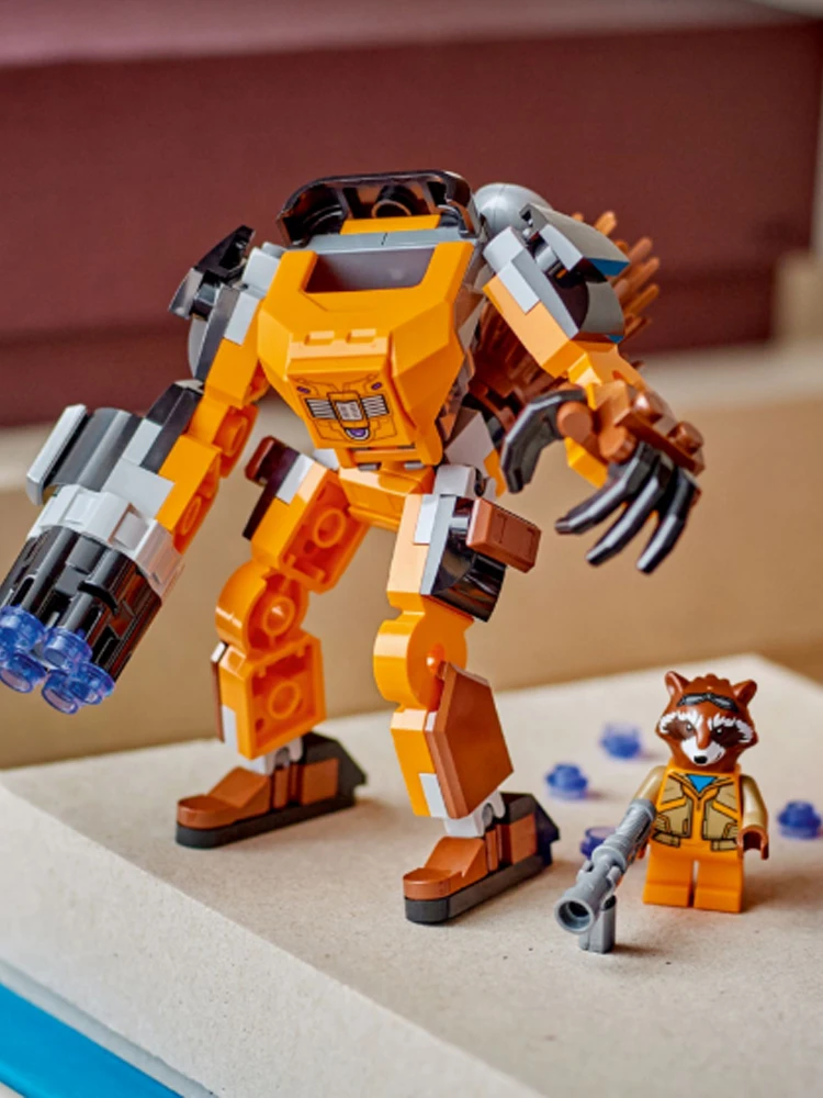 Конструктор LEGO 76243: Супергерой ракета енот мощный механический тяжелый пистолет