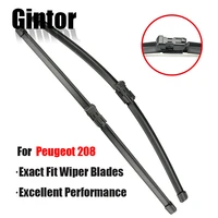 gintor auto car wiper front rear wiper blades set for peugeot 208 2012 2013 2014 2015 windshield windscreen window 2616