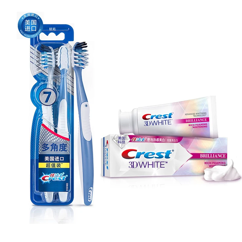 

Crest Toothbrush Effective Clean Teeth Soft Bristle Adult Tooth Brush Teeth Deep Cleaning Portable Travel Dental Oral Care Brush