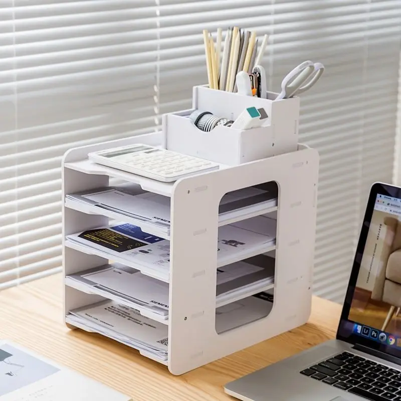 

Stationery Waterproof Document Organizer Storage Papepr Multifunction Office 5 File Trays Holder Layers Accessories Letter Desk