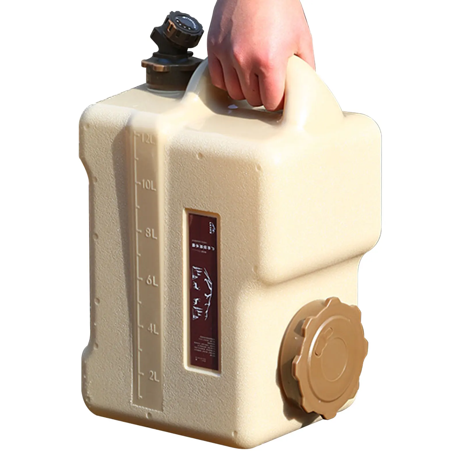 

12L Outdoor Bucket Car Self-driving Bucket For Household Water Storage Pc Food Grade Plastic Square Drinking Water Storage Tank