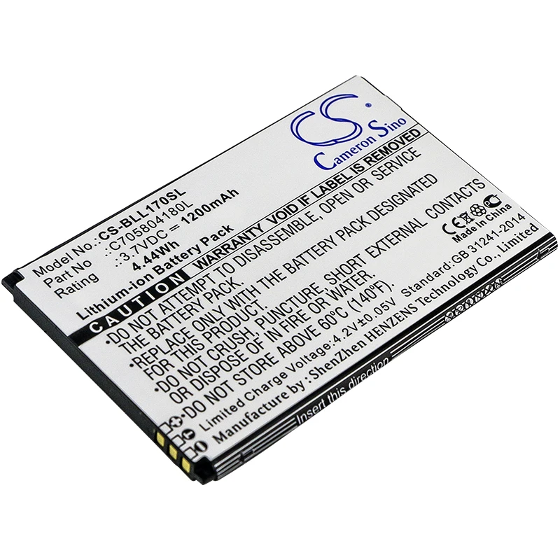 

CS 1200mAh / 4.44Wh battery for BLU L170i, Life Play 2 C705804180L
