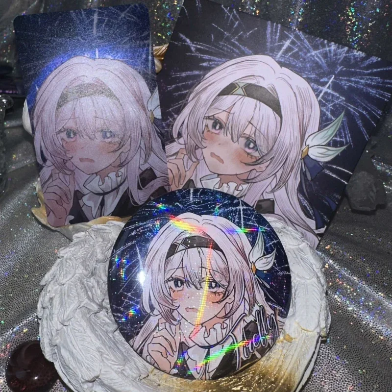 Honkai:Star Rail Aventurine Acheron Black Swan оригинальный 3 шт./комплект FanWorks квадратная карта +