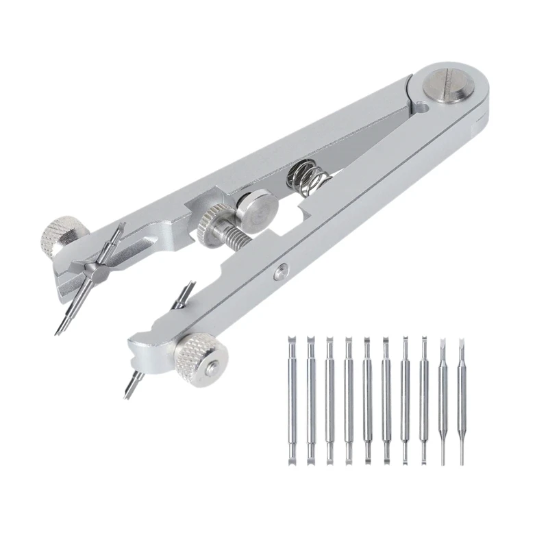

Watch Spring Bar Plier Tool Set with Durable 10 Tips Pins, For Watch Wrist Bands Strap Removal Repair Fix Kit