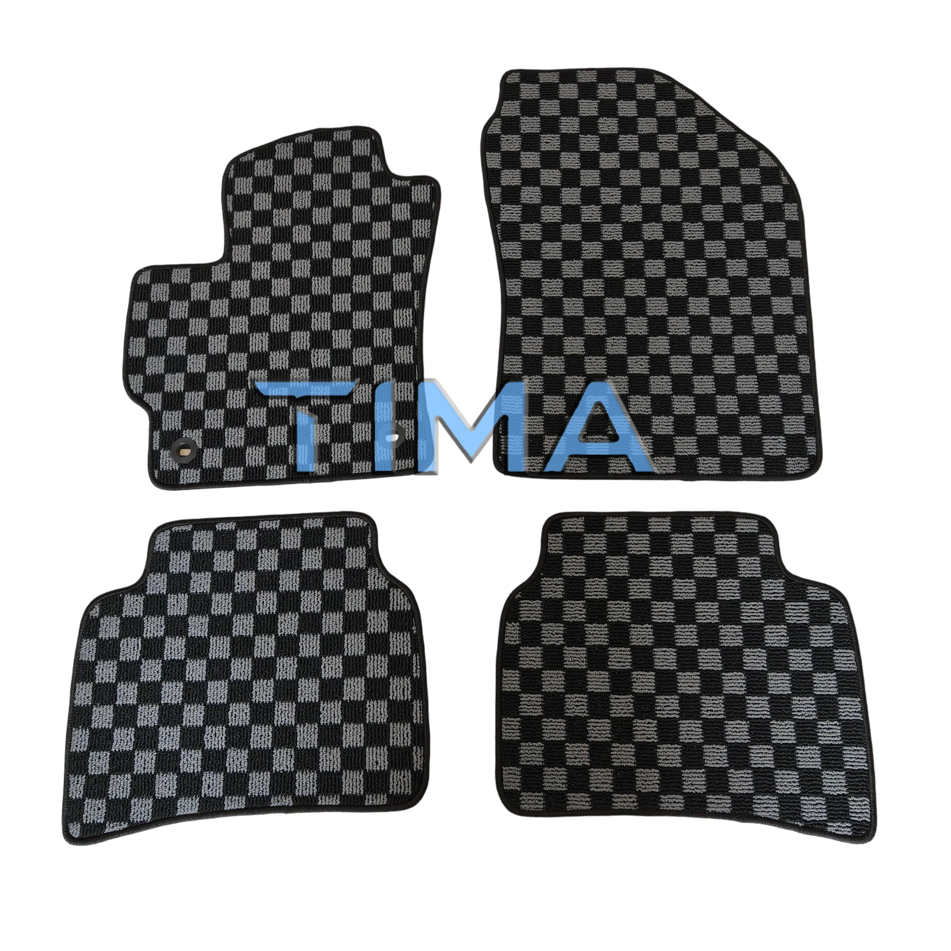 Фото Комплект из 4 шт. клетчатых гоночных ковриков из ткани для Subaru Impreza WRX GC8 1992-1999 (левый руль) №2