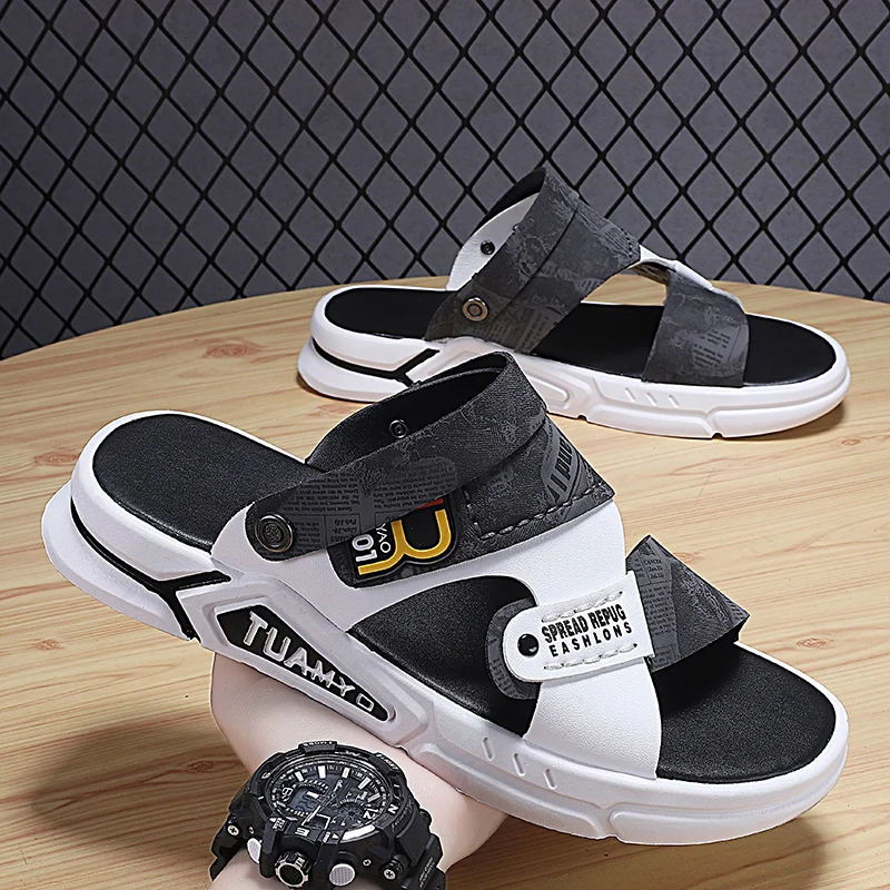 

Men's Sandals 2023 Brand Designer Shoes Outdoor Beach Slippers for Men Casual Shoes High Quality Non Slip Loafers Man Slippers