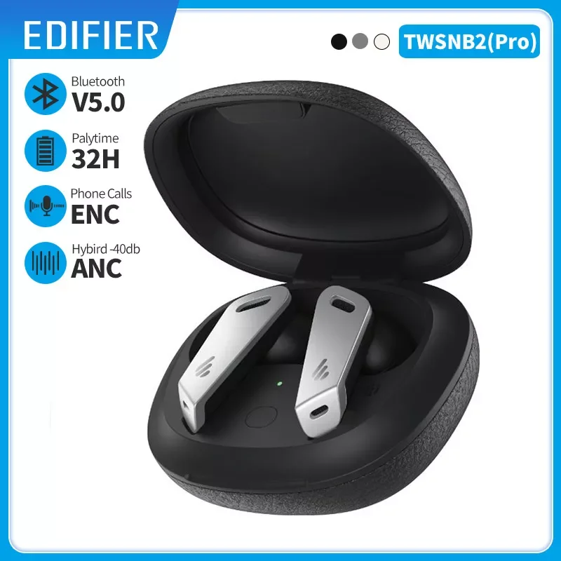 

EDIFIER TWSNB2 (Pro) TWS ANC bluetooth earphone Active Noise Cancellation gaming earbuds bluetooth 5.0 32h playback time APP