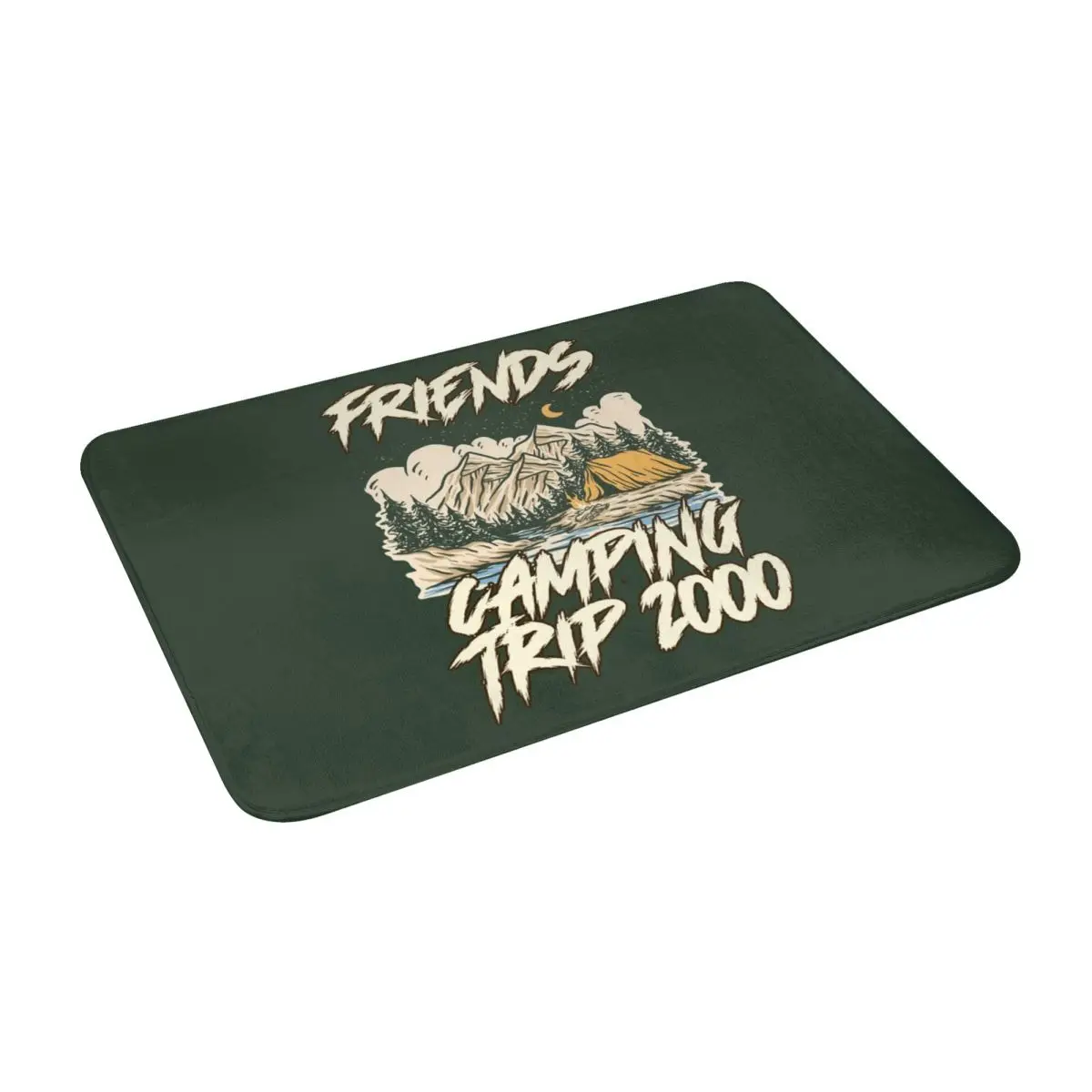 

Friends Camping Trip 2000 Bath Door Floor Mat Non-slip Rug Carpet Entrance Living Room Home Kitchen Antiwear Flannel Bedroom
