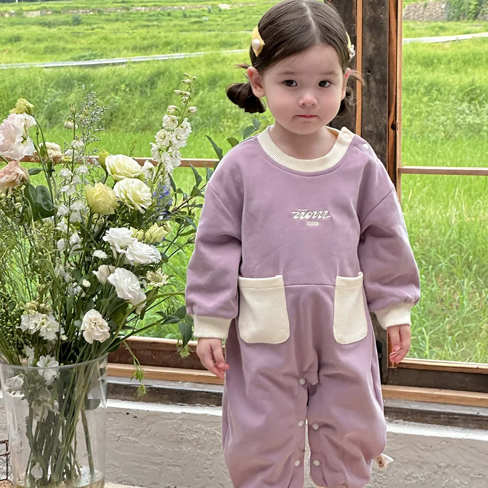 Детская одежда простой комбинезон с большими карманами детский хлопковый модный