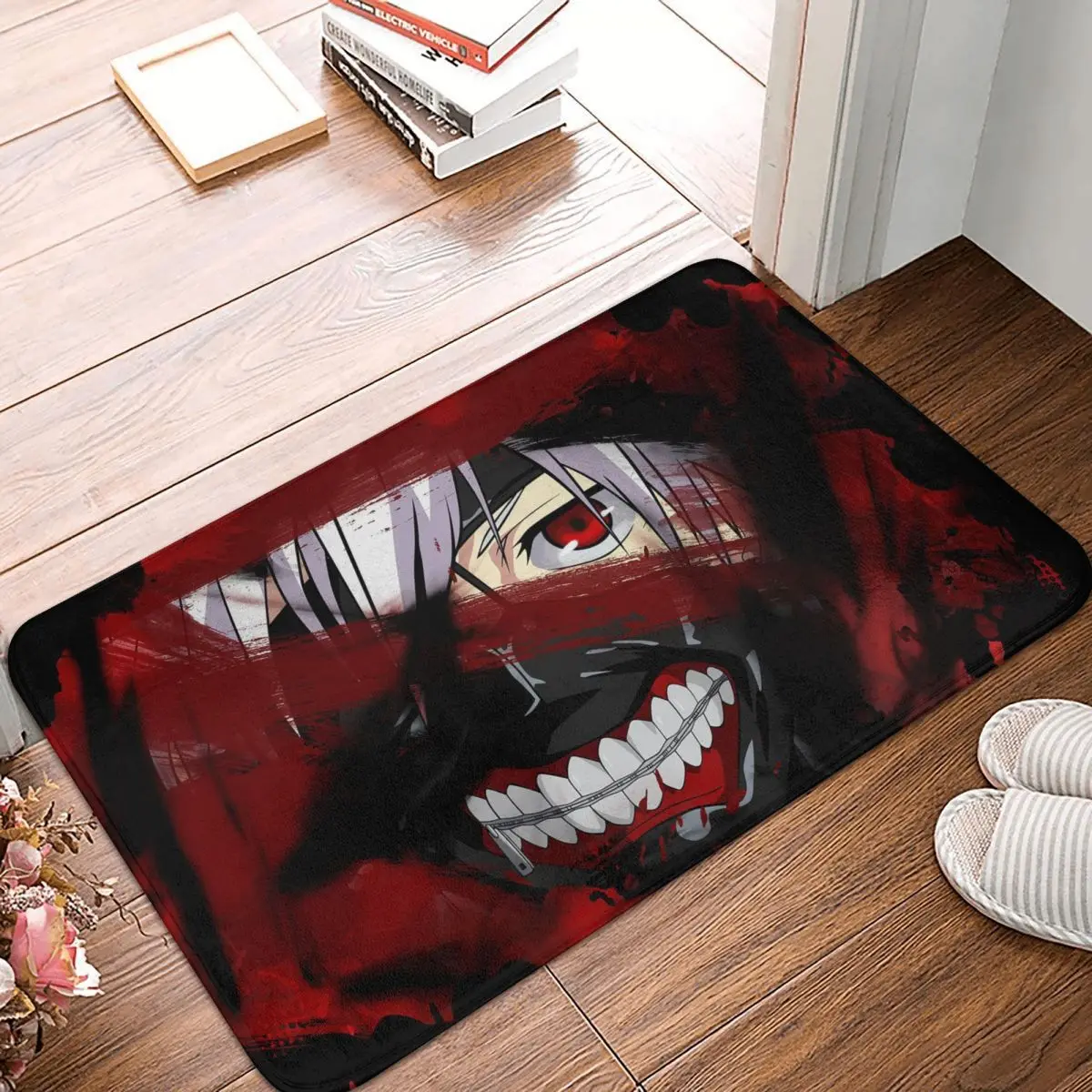 

Токийский Гуль Kaneki Ken, коврик для ванной комнаты, мягкий коврик для кухни, дома, прихожей, японского аниме, пылезащитный напольный коврик, ков...