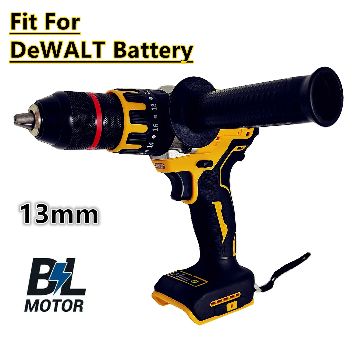 

Подходит для аккумулятора Dewalt 20 В, бесщеточная ударная дрель, аккумуляторная ударная дрель, электрическая отвертка 3 в 1, ледяная дрель, электроинструменты 13 мм